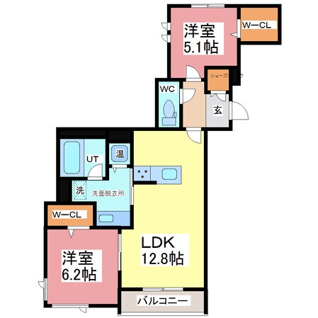 クオリスタ新横江の物件間取画像